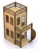 Домик для кукол «Замок Принцессы» (2 этажа) (беж)