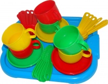Набор детской посуды "Минутка" с подносом на 6 персон